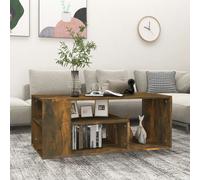 Berkfield Home Coffee Table Smoked Oak 100x50x40 cm Engineered Wood in Brown | Size: 100 x 50 x 40 cm Berkfield Home Brown 100 x 50 x 40 cm