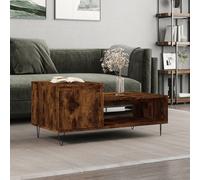 Berkfield Home Coffee Table Smoked Oak 100x50x45 cm Engineered Wood in Brown | Size: 100 x 50 x 45 cm Berkfield Home Brown 100 x 50 x 45 cm
