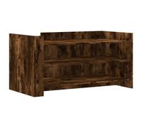 Berkfield Home Coffee Table Smoked Oak 100x50x50 cm Engineered Wood in Brown | Size: 100 x 50 x 50 cm Berkfield Home Brown 100 x 50 x 50 cm
