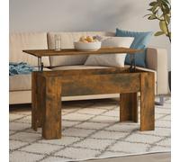 Berkfield Home Coffee Table Smoked Oak 101x49x52 cm Engineered Wood in Brown | Size: 101 x 49 x 52 cm Berkfield Home Brown 101 x 49 x 52 cm