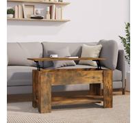 Berkfield Home Coffee Table Smoked Oak 101x49x52 cm Engineered Wood in Brown | Size: 101 x 49 x 52 cm Berkfield Home Brown 101 x 49 x 52 cm
