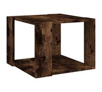 Berkfield Home Coffee Table Smoked Oak 40x40x30 cm Engineered Wood in Brown | Size: 40 x 40 x 30 cm Berkfield Home Brown 40 x 40 x 30 cm