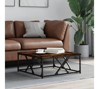 Berkfield Home Coffee Table Smoked Oak 70x70x30 cm Engineered Wood in Brown | Size: 70 x 70 x 30 cm Berkfield Home Brown 70 x 70 x 30 cm