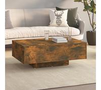 Berkfield Home Coffee Table Smoked Oak 85x55x31 cm Engineered Wood in Brown | Size: 85 x 55 x 31 cm Berkfield Home Brown 85 x 55 x 31 cm