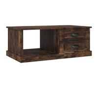 Berkfield Home Coffee Table Smoked Oak 90x50x35 cm Engineered Wood in Brown | Size: 90 x 50 x 35 cm Berkfield Home Brown 90 x 50 x 35 cm