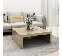 Berkfield Home Coffee Table Sonoma Oak 100x100x35 cm Engineered Wood in Brown | Size: 100 x 100 x 35 cm Berkfield Home Brown 100 x 100 x 35 cm