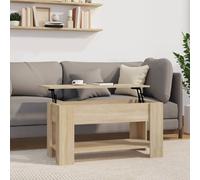 Berkfield Home Coffee Table Sonoma Oak 101x49x52 cm Engineered Wood in Brown | Size: 101 x 49 x 52 cm Berkfield Home Brown 101 x 49 x 52 cm
