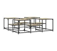 Berkfield Home Coffee Table Sonoma Oak 121x121x40 cm Engineered Wood in Light Tan | Size: 121 x 121 x 40 cm Berkfield Home Light Tan 121 x 121 x 40 cm