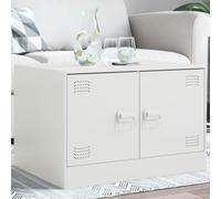 Berkfield Home Coffee Table White 67x50x44 cm Steel | Size: 67 x 50 x 44 cm Berkfield Home White 67 x 50 x 44 cm