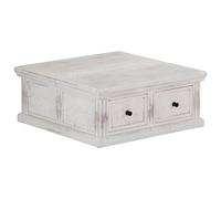 Berkfield Home Coffee Table White 70x70x30 cm Solid Mango Wood | Size: 70 x 70 x 30 cm Berkfield Home White 70 x 70 x 30 cm