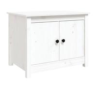 Berkfield Home Coffee Table White 71x49x55 cm Solid Wood Pine | Size: 71 x 49 x 55 cm Berkfield Home White 71 x 49 x 55 cm