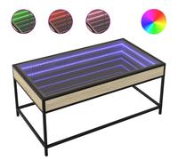 Berkfield Home Coffee Table with Infinity LED Sonoma Oak 90x50x41 cm in Brown | Size: 90 x 50 x 41 cm Berkfield Home Brown 90 x 50 x 41 cm