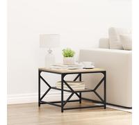 Berkfield Home Coffee Table with Shelf in Sonoma Oak ‚Äì 51x50x40 cm ‚Äì Made from Engineered Wood in Beige | Size: 51 x 50 x 40 cm Berkfield Home Beige 51 x 50 x 40 cm