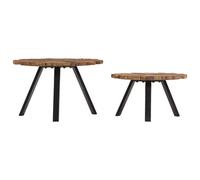 Berkfield Home Coffee Tables 2 pcs Solid Reclaimed Wood in Brown Berkfield Home Brown