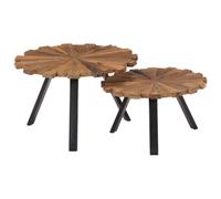 Berkfield Home Coffee Tables 2 pcs Solid Reclaimed Wood in Brown Berkfield Home Brown