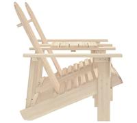 Berkfield Home Comfortable Garden Adirondack Chairs with Tea Table Solid Fir Wood in Light Tan Berkfield Home Light Tan