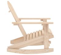 Berkfield Home Comfortable Garden Adirondack Rocking Chair Solid Fir Wood in Natural Berkfield Home Natural