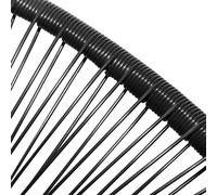 Berkfield Home Comfortable Garden Moon Chair Poly Rattan Black Berkfield Home Black