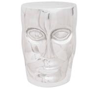 Berkfield Home Compact Face Stool Silver 33x33x45 cm Aluminium | Size: 33 x 33 x 45 cm Berkfield Home Silver 33 x 33 x 45 cm