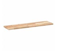 Berkfield Home Compact Floating Shelves 4 pcs 80x20x2 cm Untreated Solid Wood Acacia in Brown | Size: 80 x 20 x 2 cm Berkfield Home Brown 80 x 20 x 2 cm