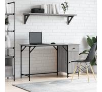 Berkfield Home Computer Desk Grey Sonoma 131x48x75 cm Engineered Wood | Size: 131 x 48 x 75 cm Berkfield Home Grey 131 x 48 x 75 cm