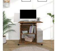 Berkfield Home Computer Desk Smoked Oak 80x50x75 cm Engineered Wood in Brown | Size: 80 x 50 x 75 cm Berkfield Home Brown 80 x 50 x 75 cm