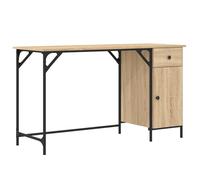 Berkfield Home Computer Desk Sonoma Oak 131x48x75 cm Engineered Wood in Natural | Size: 131 x 48 x 75 cm Berkfield Home Natural 131 x 48 x 75 cm