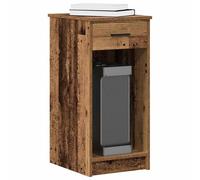 Berkfield Home Computer Tower Stand with Drawer Old Wood 35x45x77 cm in Brown | Size: 35 x 45 x 77 cm Berkfield Home Brown 35 x 45 x 77 cm