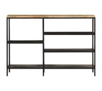 Berkfield Home Console Table 110x30x75 cm Solid Rough Mango Wood & Iron in Brown | Size: 110 x 30 x 75 cm Berkfield Home Brown 110 x 30 x 75 cm