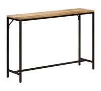 Berkfield Home Console Table 110x30x75 cm Solid Rough Mango Wood & Iron in Brown | Size: 110 x 30 x 75 cm Berkfield Home Brown 110 x 30 x 75 cm