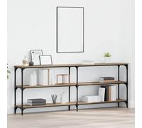 Berkfield Home Console Table Artisan Oak 200x29x75 cm Engineered Wood in Brown | Size: 200 x 29 x 75 cm Berkfield Home Brown 200 x 29 x 75 cm