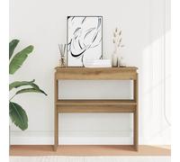 Berkfield Home Console Table Artisan Oak 80x30x80 cm Engineered Wood in Brown | Size: 80 x 30 x 80 cm Berkfield Home Brown 80 x 30 x 80 cm