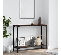 Berkfield Home Console Table Brown Oak 101x30.5x75 cm Engineered Wood Berkfield Home Brown 101x30.5x75 cm