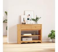 Berkfield Home Console Table "DRAMMEN" 89, 5x37x73 cm Solid Wood Pine in Brown | Size: 5 x 37 x 73 cm Berkfield Home Brown 5 x 37 x 73 cm