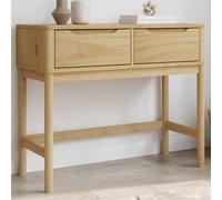 Berkfield Home Console Table FLORO Wax Brown 89.5x36.5x73 cm Solid Wood Pine Berkfield Home Brown 89.5x36.5x73 cm