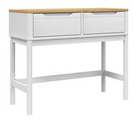 Berkfield Home Console Table FLORO White 89.5x36.5x73 cm Solid Wood Pine Berkfield Home White 89.5x36.5x73 cm