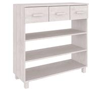 Berkfield Home Console Table HAMAR White 90x35x90 cm Solid Wood Pine | Size: 90 x 35 x 90 cm Berkfield Home White 90 x 35 x 90 cm