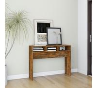 Berkfield Home Console Table Smoked Oak 105x30x80 cm Engineered Wood in Brown | Size: 105 x 30 x 80 cm Berkfield Home Brown 105 x 30 x 80 cm
