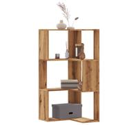 Berkfield Home Corner Bookcase 3-Tier Artisian Oak 50x50x102 cm Engineered Wood in Brown | Size: 50 x 50 x 102 cm Berkfield Home Brown 50 x 50 x 102 cm