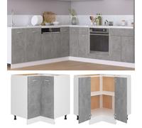 Berkfield Home Corner Bottom Cabinet Concrete Grey 75.5x75.5x80.5 cm Engineered Wood Berkfield Home Grey 75.5x75.5x80.5 cm