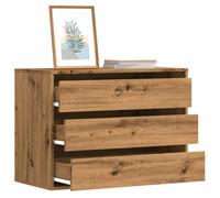 Berkfield Home Corner Chest of Drawers Artisian Oak 80x41x58 cm Engineered Wood in Brown | Size: 80 x 41 x 58 cm Berkfield Home Brown 80 x 41 x 58 cm