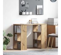 Berkfield Home Corner Desk Artisan oak Engineered wood Medium Sleek in Brown Berkfield Home Brown