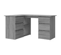 Berkfield Home Corner Desk Grey Sonoma 145x100x76 cm Engineered Wood | Size: 145 x 100 x 76 cm Berkfield Home Grey 145 x 100 x 76 cm