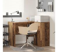 Berkfield Home Corner Desk Old Wood 102x88x75 cm Engineered Wood in Cream | Size: 102 x 88 x 75 cm Berkfield Home Cream 102 x 88 x 75 cm