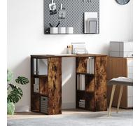Berkfield Home Corner Desk Smoked oak Engineered wood Medium Corner Desk in Brown Berkfield Home Brown