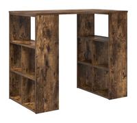 Berkfield Home Corner Desk Smoked oak Engineered wood Medium Corner Desk in Brown Berkfield Home Brown