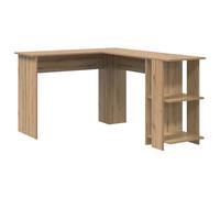 Berkfield Home Corner Desk with Storage Artisan Oak 140x113, 5x75cm in Brown | Size: 5x75 cm Berkfield Home Brown 5x75 cm