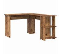 Berkfield Home Corner Desk with Storage Old Wood 140x113, 5x75cm in Brown | Size: 5x75 cm Berkfield Home Brown 5x75 cm