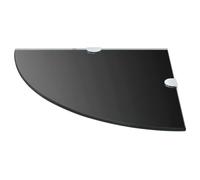 Berkfield Home Corner Shelf with Chrome Supports Glass Black 35x35 cm Berkfield Home Black 35x35 cm