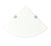 Berkfield Home Corner Shelf with Chrome Supports Glass Clear 35x35 cm Berkfield Home Clear 35x35 cm